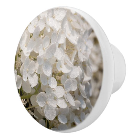 Poignée de porte, fleurs blanche セラミックノブ (右)