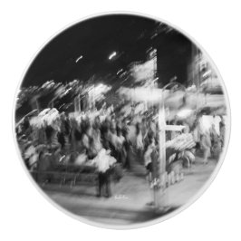 Poignée de porte noir et blanc photo abstraite セラミックノブ