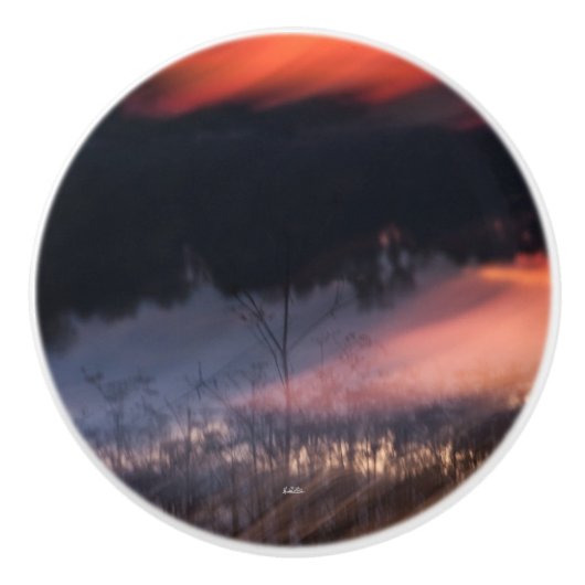 poignée de porte, photo abstraite セラミックノブ (正面)