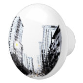 Poignée de porte, photo de ville la nuit セラミックノブ (右)