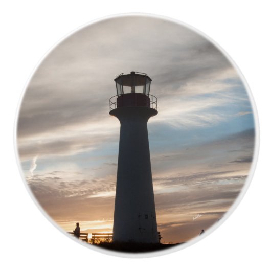 Poignée de porte, photo d'un phare セラミックノブ (正面)