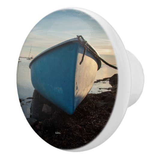 Poignée de porte, photo d'une barque セラミックノブ (右)