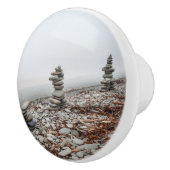 Poignée de porte, photo inukshuk セラミックノブ (右)