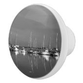 Poignée de porte, photo noir et blanc, bateaux セラミックノブ (右)