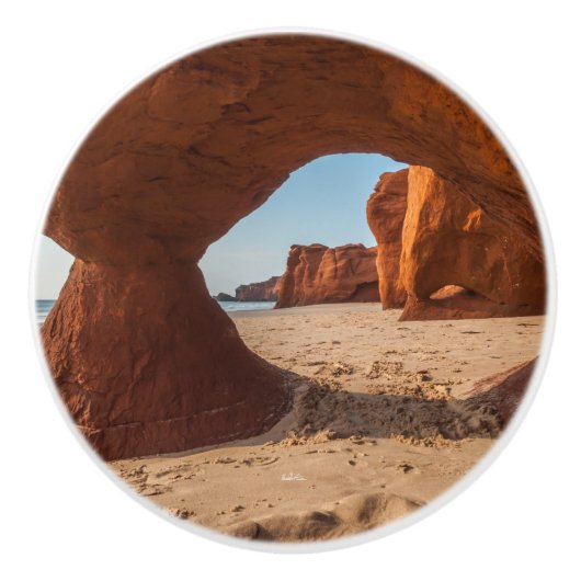 Poignée de porte, photo plage et cap セラミックノブ (正面)