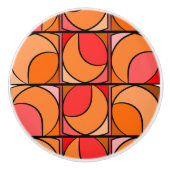 Poignée en Céramique 70' orange セラミックノブ (正面)