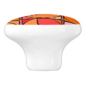 Poignée en Céramique 70' orange セラミックノブ (側面)