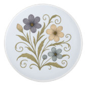 Poignée en Céramique air d'été, botanique-floral セラミックノブ (正面)