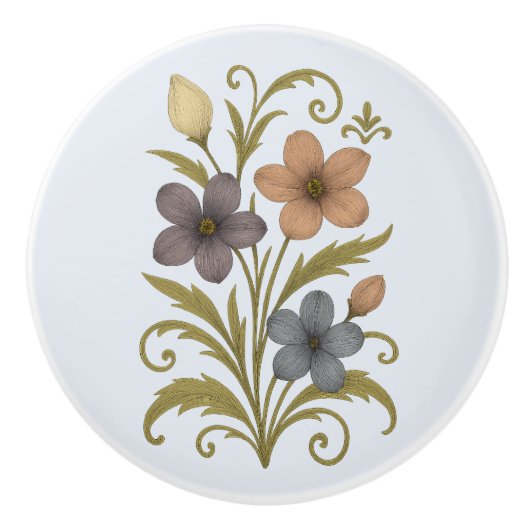 Poignée en Céramique charme rustique セラミックノブ (正面)