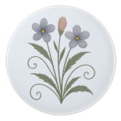 Poignée en Céramique fleur bleue セラミックノブ (正面)