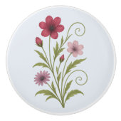 Poignée en Céramique fleur nature-rustique design セラミックノブ (正面)