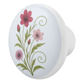 Poignée en Céramique fleur nature-rustique design セラミックノブ