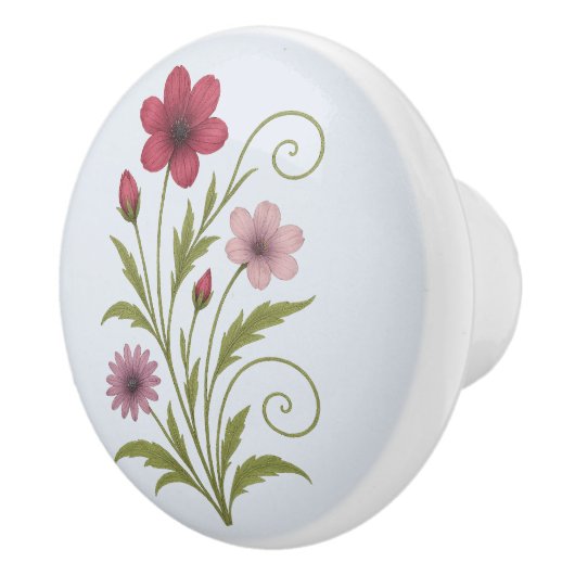 Poignée en Céramique fleur nature-rustique design セラミックノブ (右)