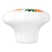 Poignée en Céramique fleurs orange セラミックノブ (側面)