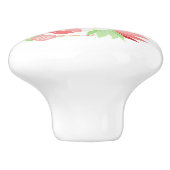 Poignée en Céramique fleurs roses セラミックノブ (側面)