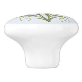 Poignée en Céramique fushia botanique, élégante  セラミックノブ (側面)