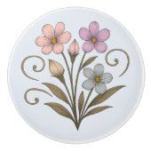 Poignée en Céramique joyeux printemps-floral セラミックノブ (正面)