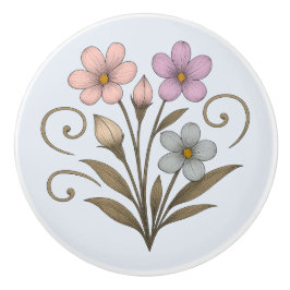 Poignée en Céramique joyeux printemps-floral セラミックノブ