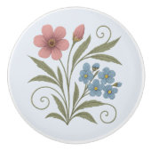 Poignée en Céramique petit bouquet nature セラミックノブ (正面)