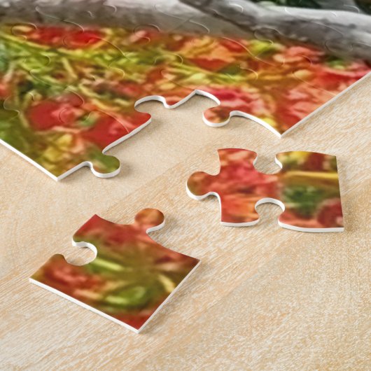 Poincianaの美しく王室のな木のジグソーパズル ジグソーパズル (側面)