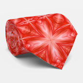 Poinciana Red Milky White Cloudy Abstract Design ネクタイ (ロール)