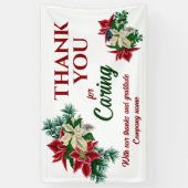 Poinsettiaの花気にをありがとう 横断幕 (縦)