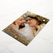 Poinsettiaクラシックエレガント Berliesフローラ写真 箔シーズンカード (回転した状態)