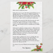 PoinsettiaクリスマスファミリーニュースレターYour Text 便箋 (正面)