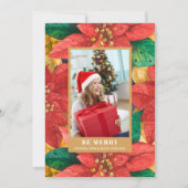 Poinsettiaクリスマスフォト シーズンカード (正面)