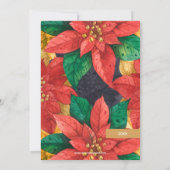 Poinsettiaクリスマスフォト シーズンカード (裏面)