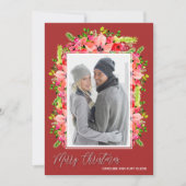 Poinsettiaクリスマスフォト シーズンカード (正面)