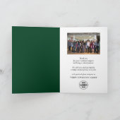 Poinsettiaフローラエレガントスクリプトフォトビジネス シーズンカード (内部)