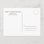 Poinsettia素朴冬の葉が日付を保存 案内ポストカード (裏面)