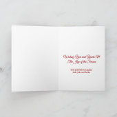 Poinsettia and Candy Canes Christmas シーズンカード (内部)