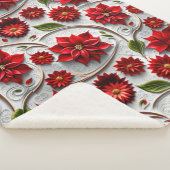 Poinsettia and Leaves シェルパブランケット (3/4)