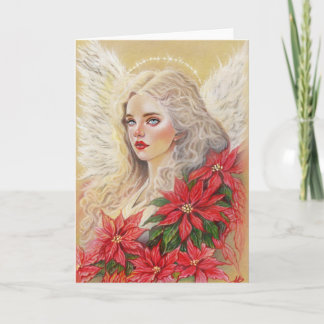 Poinsettia Angel Card シーズンカード