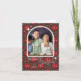 Poinsettia Christmas Card – Personalized シーズンカード