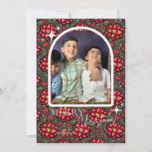 Poinsettia Christmas Card – Personalized シーズンカード (正面)