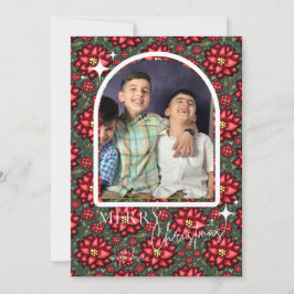 Poinsettia Christmas Card – Personalized シーズンカード
