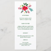 Poinsettia Christmas CUSTOM Holiday Dinner Party メニュー (正面)
