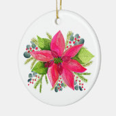 Poinsettia Christmas Ornament  セラミックオーナメント (左)