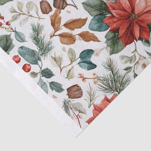 Poinsettia Christmas Tissue Paper 薄葉紙 (詳細)