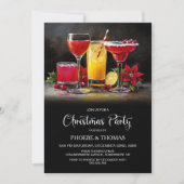 Poinsettia Cocktails Christmas Party 招待状 (正面)