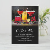 Poinsettia Cocktails Christmas Party 招待状 (スタンド正面)