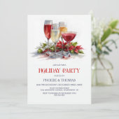 Poinsettia Cocktails Holiday Party 招待状 (スタンド正面)