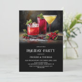 Poinsettia Cocktails Holiday Party 招待状 (スタンド正面)