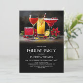 Poinsettia Cocktails Holiday Party 招待状 (スタンド正面)