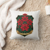 Poinsettia Crest T-Shirt クッション (ブランケット)