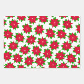 Poinsettia Festive Mexican Christmas ラッピングペーパーシート (正面)
