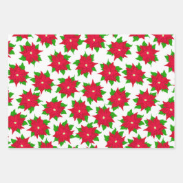 Poinsettia Festive Mexican Christmas ラッピングペーパーシート